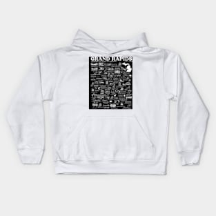 Grand Rapids Map Kids Hoodie